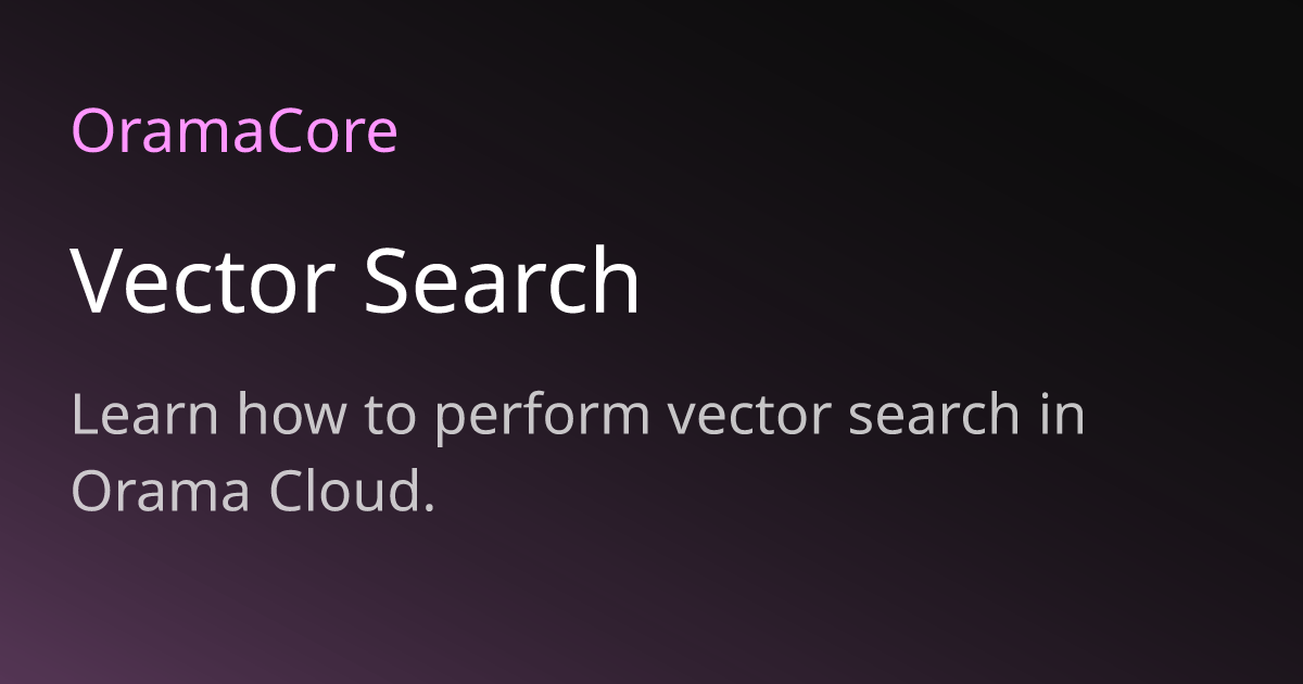 Vector Search