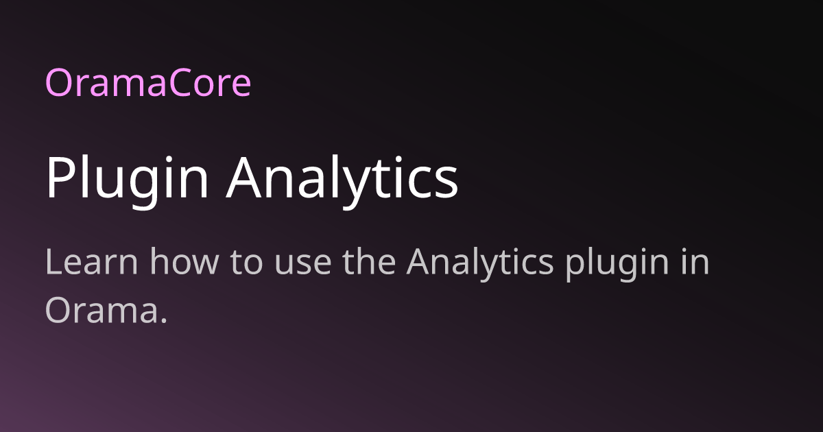 Plugin Analytics