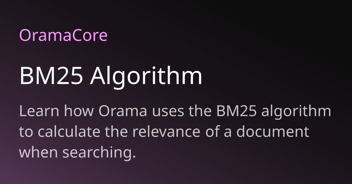 BM25 Algorithm