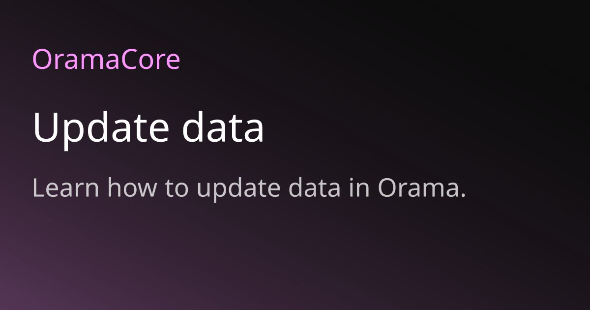 Update data